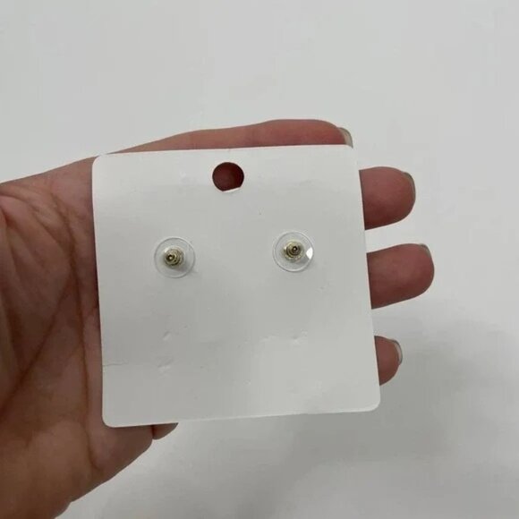 3/$35 NEW Pineapple Earrings Post Gold Tone Pearl Tropical Beach Vacation - Picture 8 of 9